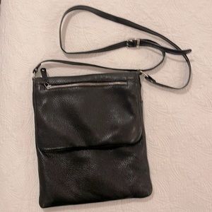 Leather cross body satchel purse